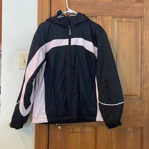 EUC pink & black Powderoom winter coat